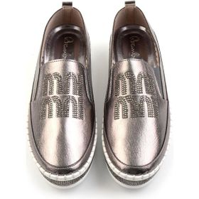 Bambi K01309216009 Parlak Platin Kadın Casual Ayakkabı