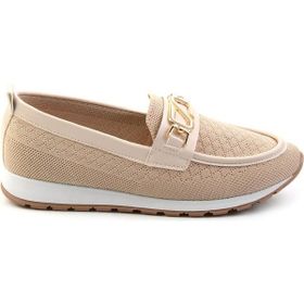 Bambi K01311000482 Bej Kadın Loafer Ayakkabı