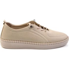 Bambi K01523021203 Bej Leather Kadın Casual Ayakkabı