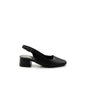 Bambi K01531252103 Siyah Leather Kadın Klasik Topuklu Ayakkabı
