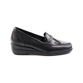 Bambi K01531254103 Siyah Leather Kadın Dolgu Topuklu Ayakkabı