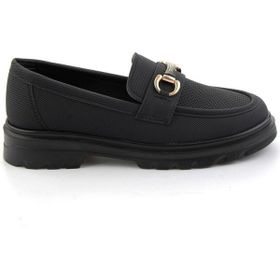 Bambi K01536103737 Siyah Kadın Loafer Ayakkabı