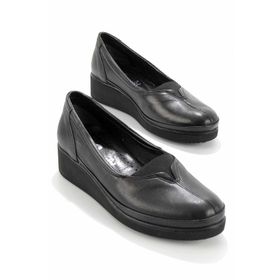 Bambi K015860601 Siyah Leather Kadın Casual Ayakkabı