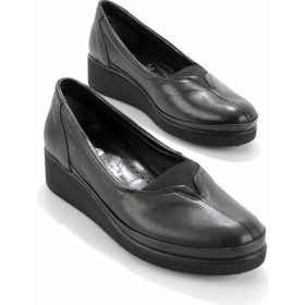 Bambi K01586060111 Parlak Siyah Kroko Leather Kadın Casual Ayakkabı