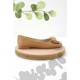 Bambi K01641121409 Camel Kadın Loafer Ayakkabı