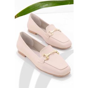 Bambi K01641165409 Nude Kadın Loafer Ayakkabı