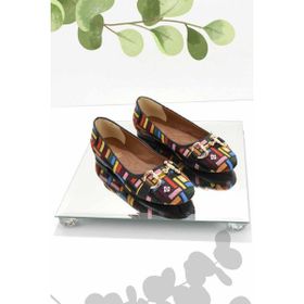 Bambi K01641167082 Siyah Nakışlı Kadın Loafer Ayakkabı