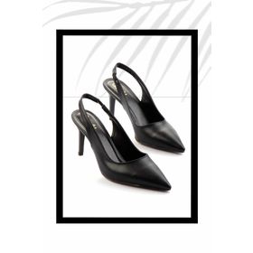 Bambi K01726010509 Siyah Kadın Klasik Topuklu Ayakkabı