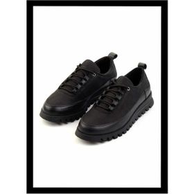 Bambi K01809585303 Siyah Hakiki Deri Kadın Casual Ayakkabı