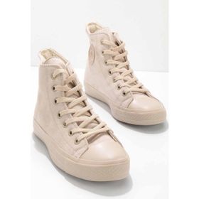 Bambi K018780177 Süet Bej Kadın Casual Ayakkabı