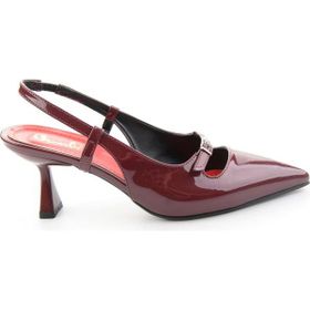 Bambi K01992002498 Bordo Kadın Klasik Topuklu Ayakkabı