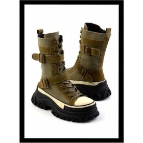 Bambi K02185039718 Haki Keten Kadın Bot