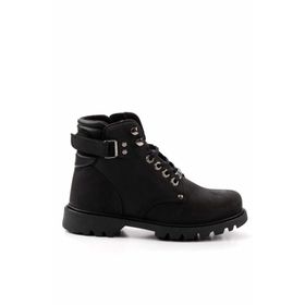 Bambi K02513190403 Siyah Leather Kadın Bot