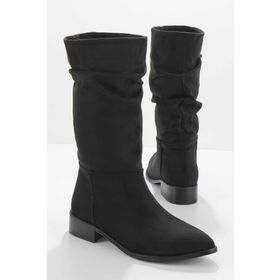 Bambi K02527282802 Siyah Süet Kadın Bot