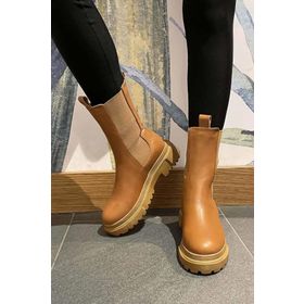 Bambi K02724300103 Taba Deri Kadın Bot