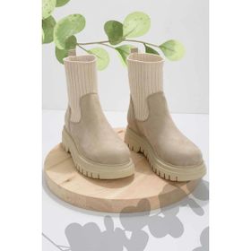 Bambi K027920214 Bej Süet Kadın Bot