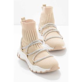 Bambi K02813500182 Bej Triko Kadın Sneaker
