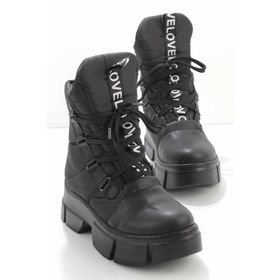 Bambi K02928040067 Siyah Paraşüt Kadın Bot