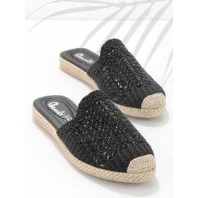 Bambi K04117012016 Örgü Siyah Kadın Terlik