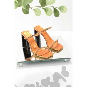 Bambi K04188130009 Metalik Turuncu Kadın Terlik