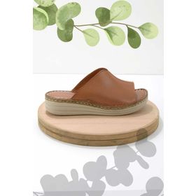Bambi K04281204003 Taba Leather Kadın Terlik