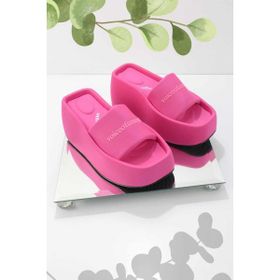 Bambi K04321038204 Pembe Kumaş Kadın Terlik
