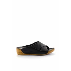 Bambi K04331031203 Siyah Leather Kadın Terlik