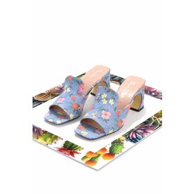 Bambi K04397180104 Kot Çiçekli Kumaş Kadın Terlik
