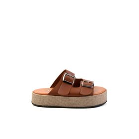 Bambi K04423050103 Taba Leather Kadın Terlik