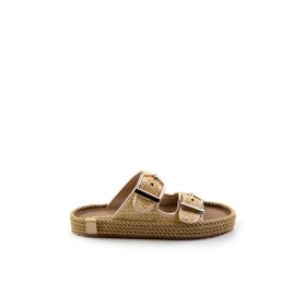 Bambi K04553030028 Bej Leather Kadın Terlik