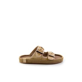 Bambi K04553030028 Bej Leather Kadın Terlik