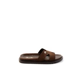 Bambi K04666013801 Kahve Leather Kadın Terlik