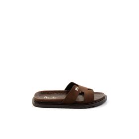 Bambi K04666013801 Kahve Leather Kadın Terlik