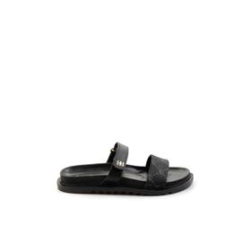 Bambi K04666014003 Siyah Leather Kadın Terlik