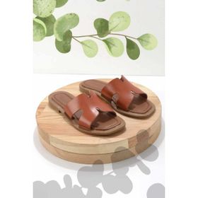 Bambi K04826050003 Turuncu Leather Kadın Terlik