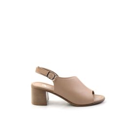 Bambi K05040030203 Bej Leather Kadın Sandalet