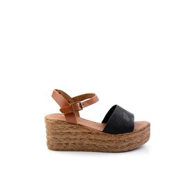 Bambi K05197004003 Siyah Leather Kadın Sandalet