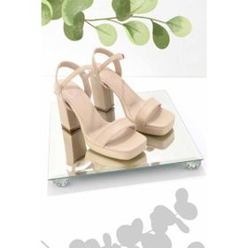 Bambi K05215161409 Vizon Kadın Klasik Topuklu Ayakkabı