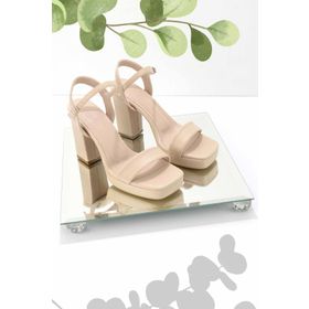 Bambi K05215161409 Vizon Kadın Klasik Topuklu Ayakkabı