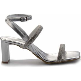 Bambi K05215164909 Metalik Lame Kadın Klasik Topuklu Ayakkabı