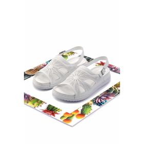 Bambi K05278204403 Beyaz Leather Kadın Sandalet