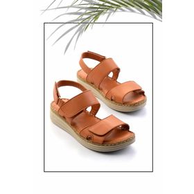 Bambi K05281202703 Taba Leather Kadın Sandalet