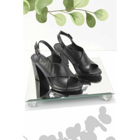Bambi K05290032103 Siyah Leather Klasik Kadın Topuklu Ayakkabı