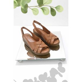 Bambi K05296100403 Taba Leather Kadın Sandalet