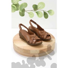 Bambi K05296100403 Taba Leather Kadın Sandalet