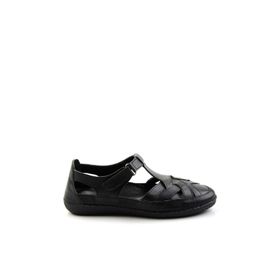 Bambi K05303100003Siyah Leather Kadın Sandalet