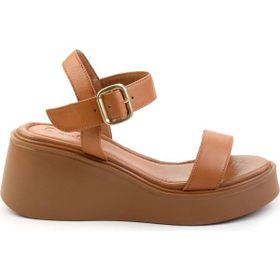 Bambi K05359032203 Taba Leather Kadın Sandalet