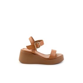 Bambi K05359032203 Taba Leather Kadın Sandalet
