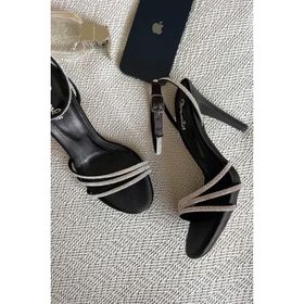 Bambi K05426195438 Siyah Kadın Abiye Ayakkabı