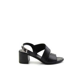 Bambi K05586222403 Siyah Leather Kadın Klasik Topuklu Ayakkabı